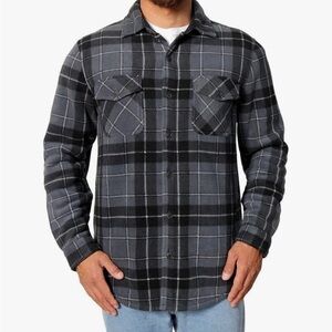 Freedom Foundry Men's Plaid Fleece Jackets Super Plush Sherpa - NEW